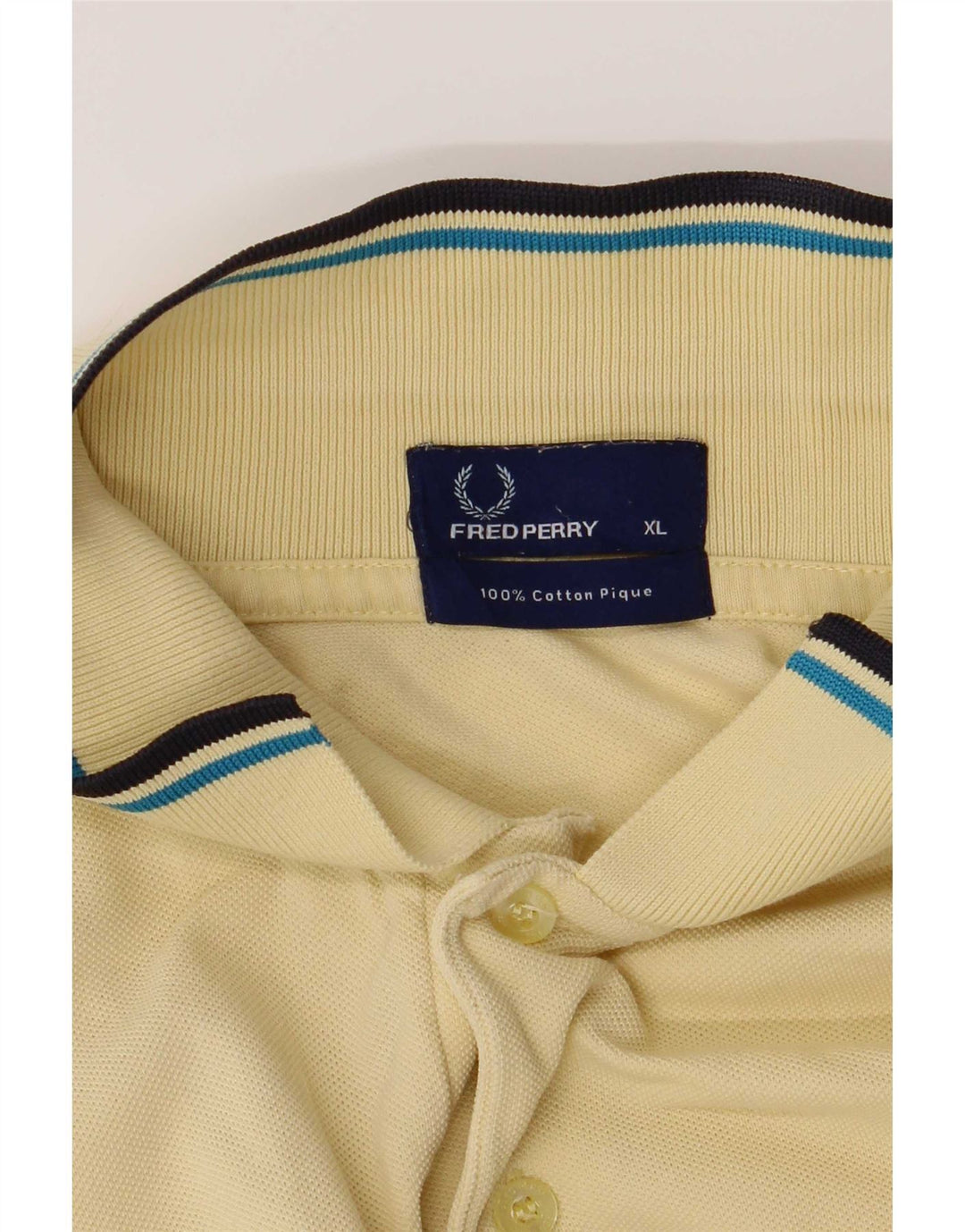 Мужская рубашка-поло Fred Perry XL, хлопковая желтая полоска