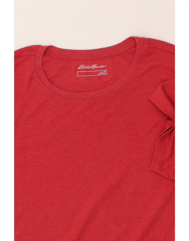 EDDIE BAUER Womens T-Shirt Top UK 22 3XL Red Vintage Eddie Bauer and Second-Hand Eddie Bauer from Messina Hembry 