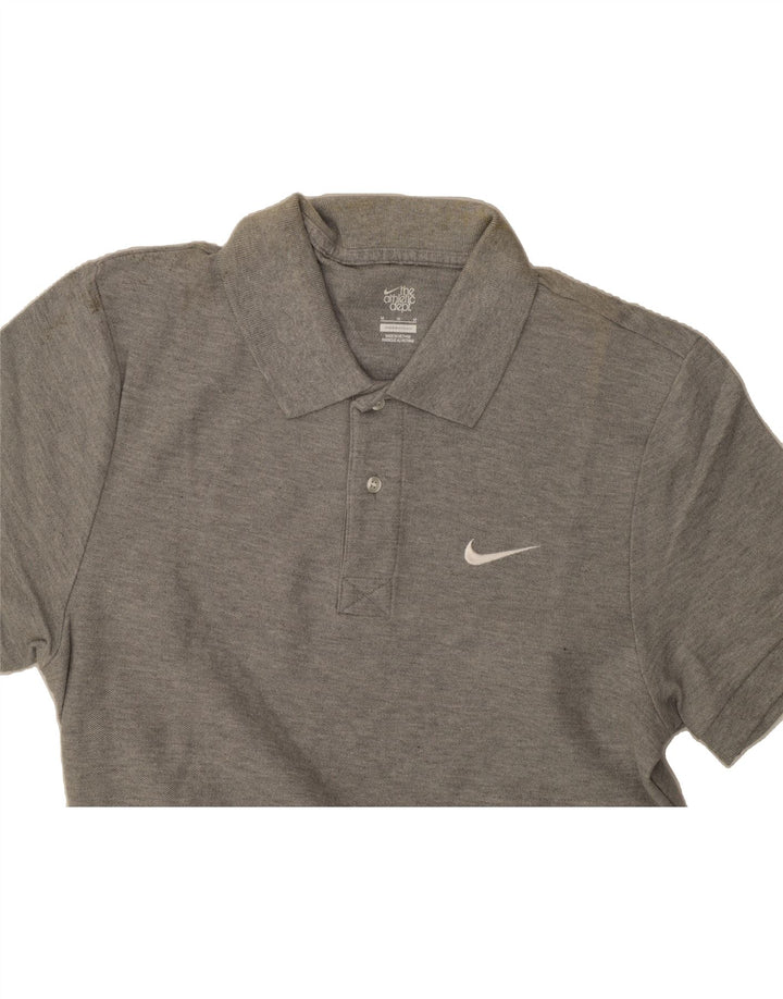 NIKE Mens Polo Shirt Medium Grey Cotton Vintage Nike and Second-Hand Nike from Messina Hembry 