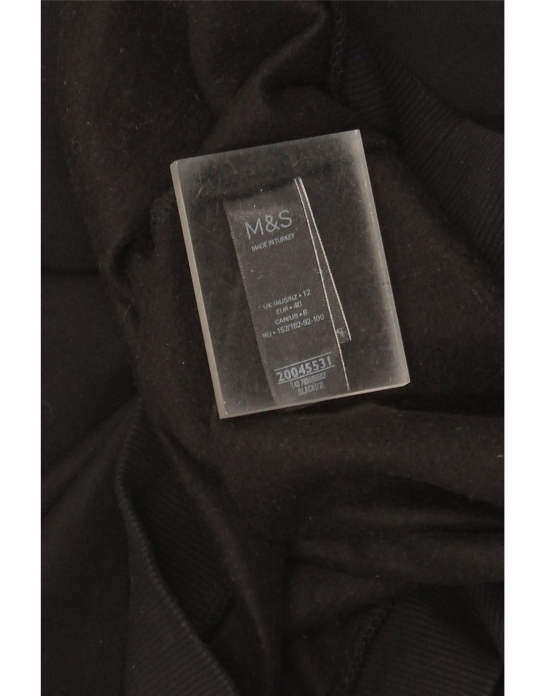 Женский свитер Marks & Spencer UK 12, средний черный хлопковый джемпер