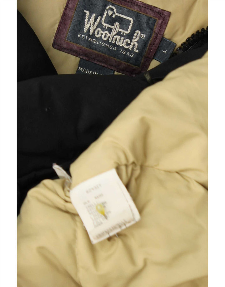Мужская парка Woolrich с капюшоном UK 40, большая черная хлопковая куртка
