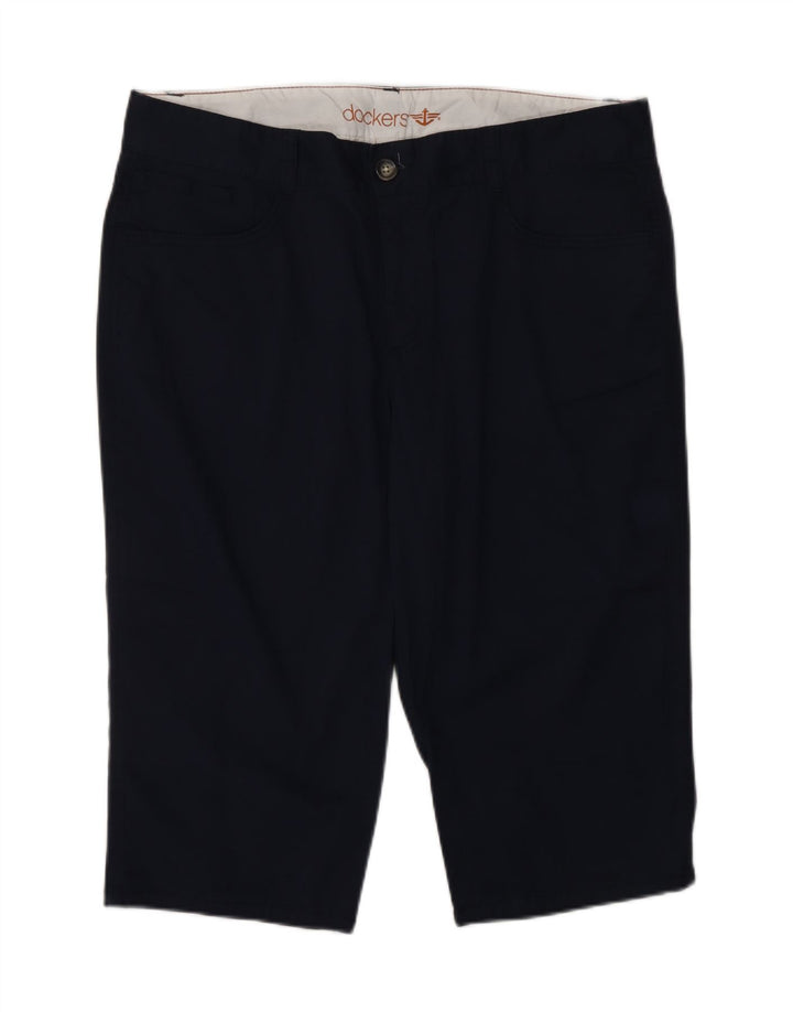 Женские шорты-бермуды DOCKERS США 14 XL W34 Темно-синие, хлопок