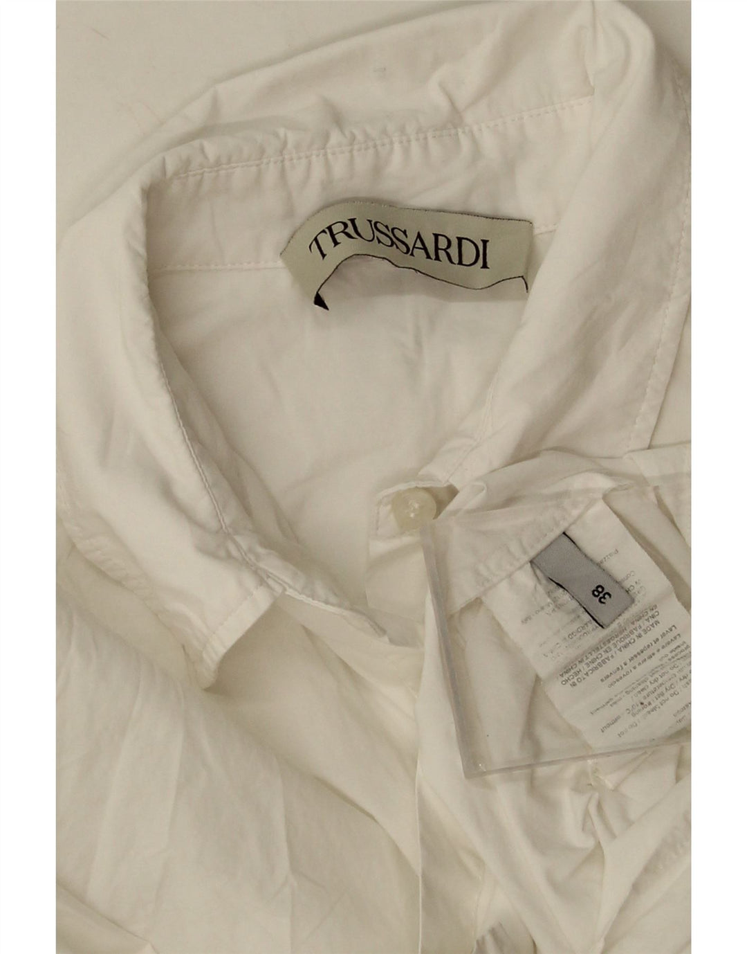 Женская рубашка оверсайз Trussardi IT 38 XS Белый хлопок