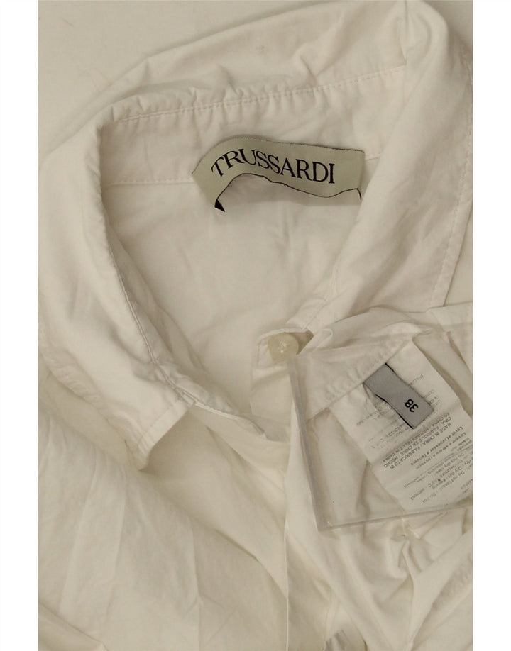 Женская рубашка оверсайз Trussardi IT 38 XS Белый хлопок