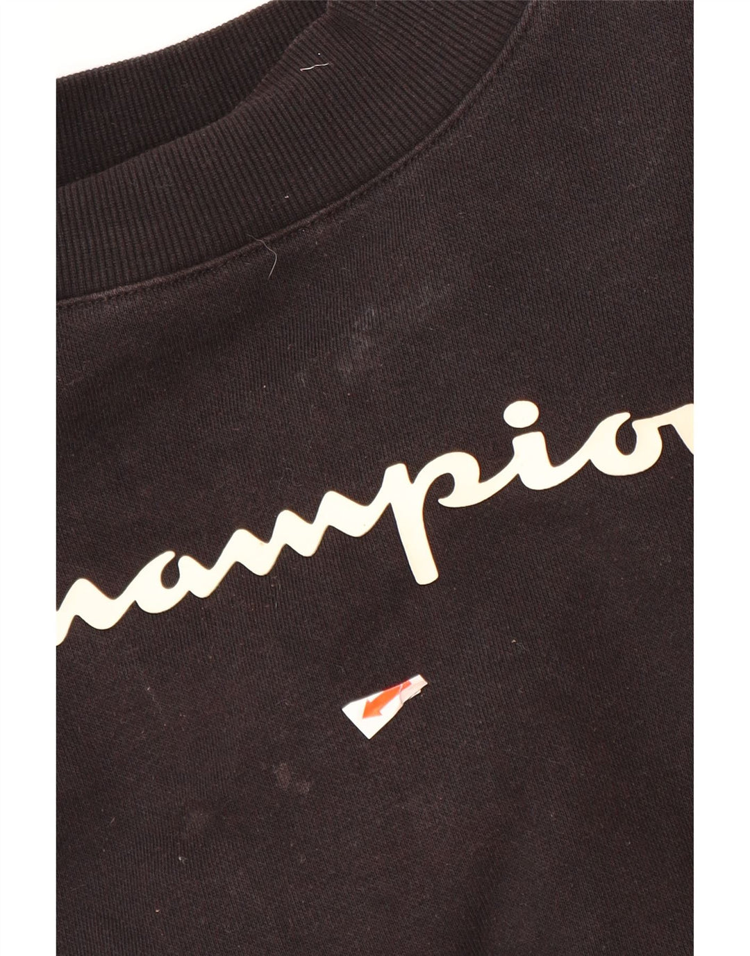 Свитшот с рисунком CHAMPION для девочек, 11–12 лет, большой размер, черный хлопок, хлопок