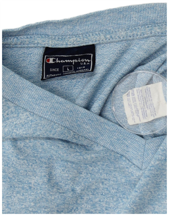Мужская футболка CHAMPION, большой синий крапчатый хлопок