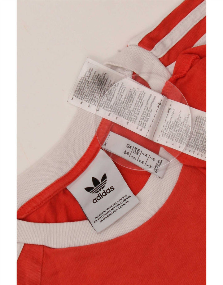 Мужская футболка Adidas Top среднего красного цвета из хлопка