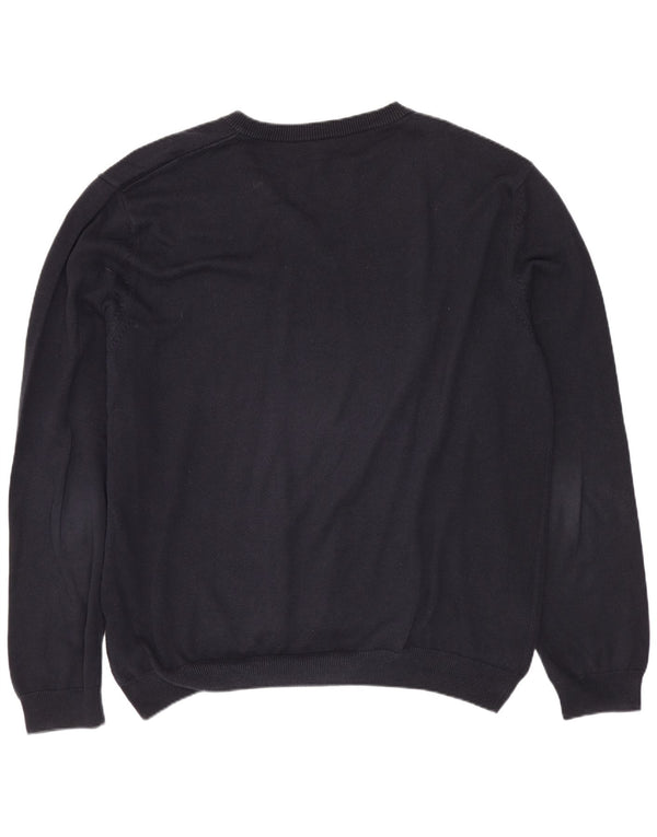 Мужской джемпер с v-образным вырезом HUGO BOSS XL, темно-синий, хлопок