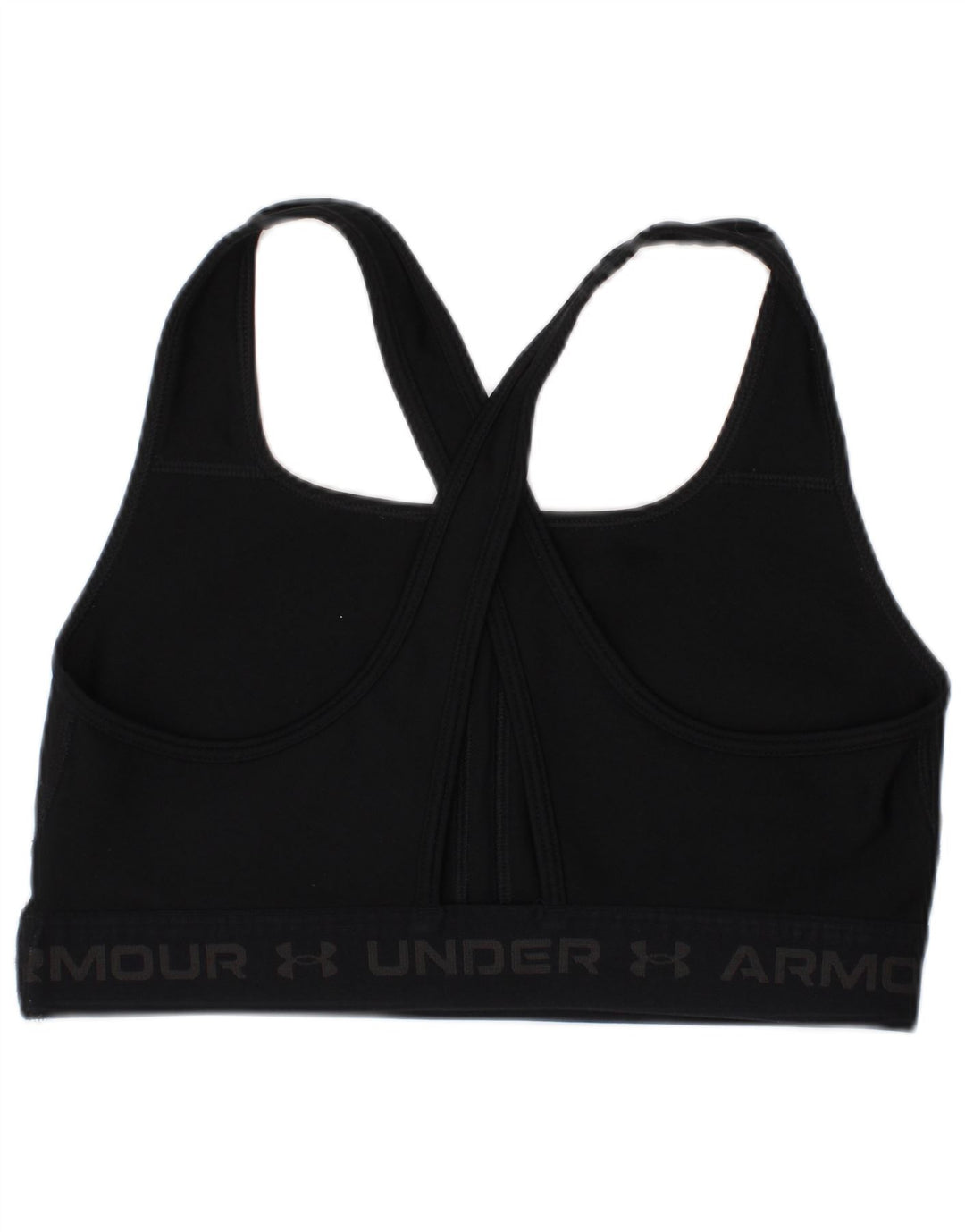 Женский компрессионный спортивный бюстгальтер с графическим рисунком Under Armour, средний черный спортивный топ
