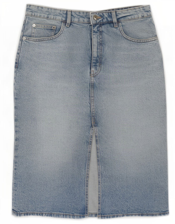 Женская джинсовая юбка Zara, большая W30, синяя