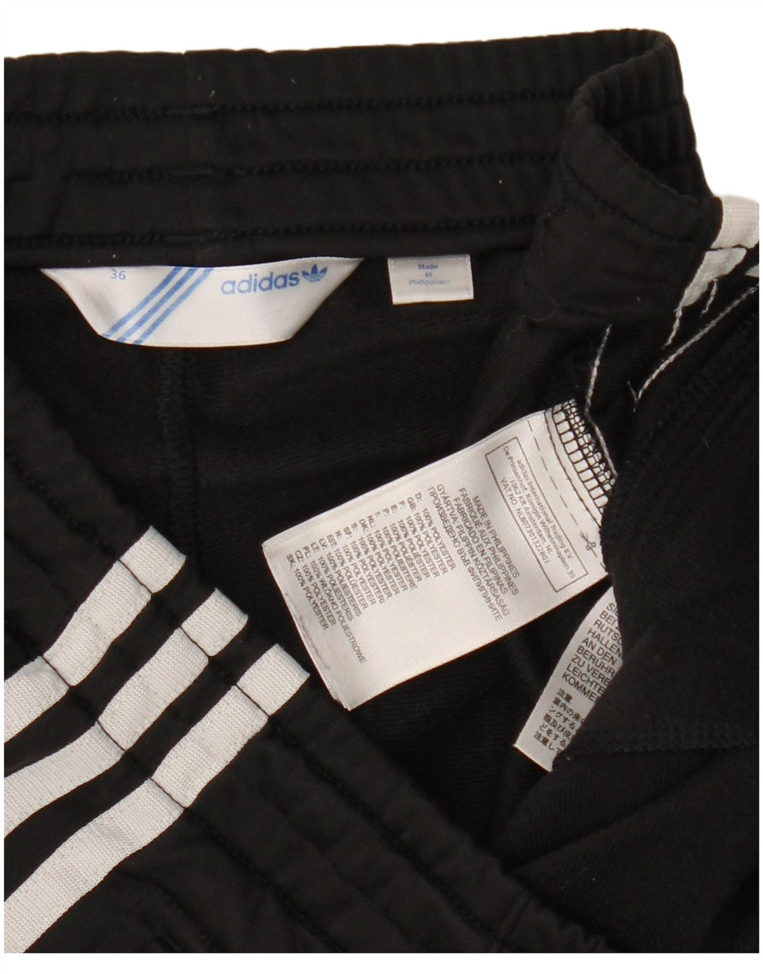 Женские спортивные брюки Adidas EU 36, маленькие черные из полиэстера