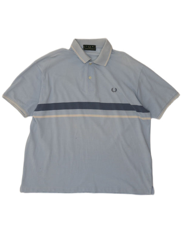 Мужская рубашка-поло Fred Perry XL, хлопковая синяя полоска