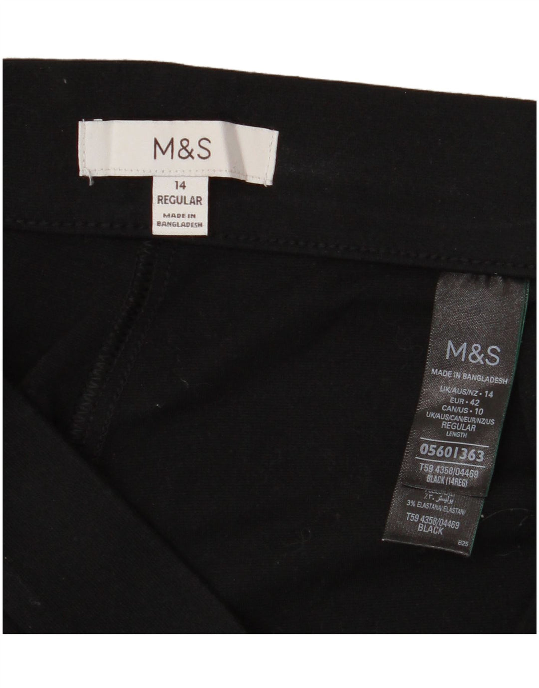 Женские повседневные зауженные брюки MARKS & SPENCER UK 14, большие W34 L28, черные