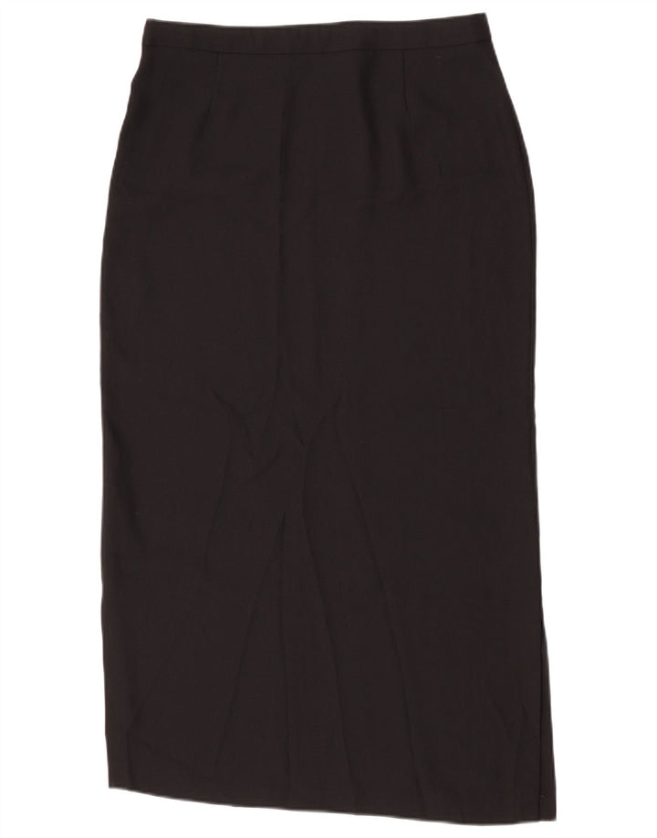 Винтажная женская юбка-миди W30, средняя черная