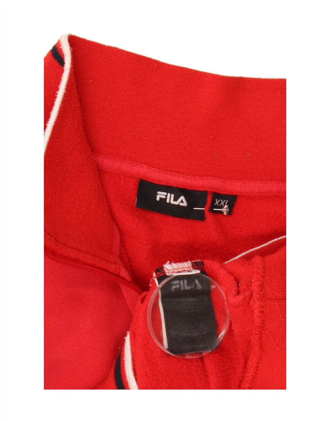 Мужской свитшот на молнии с рисунком Fila, 2XL, красный хлопок