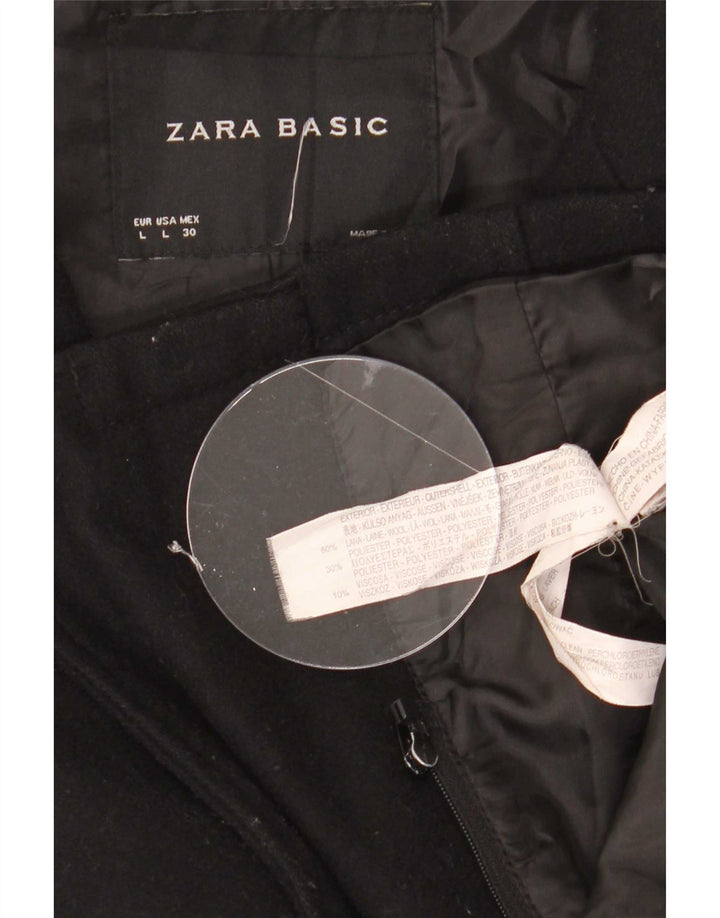Женская ветровка Zara UK 16, большая черная шерсть