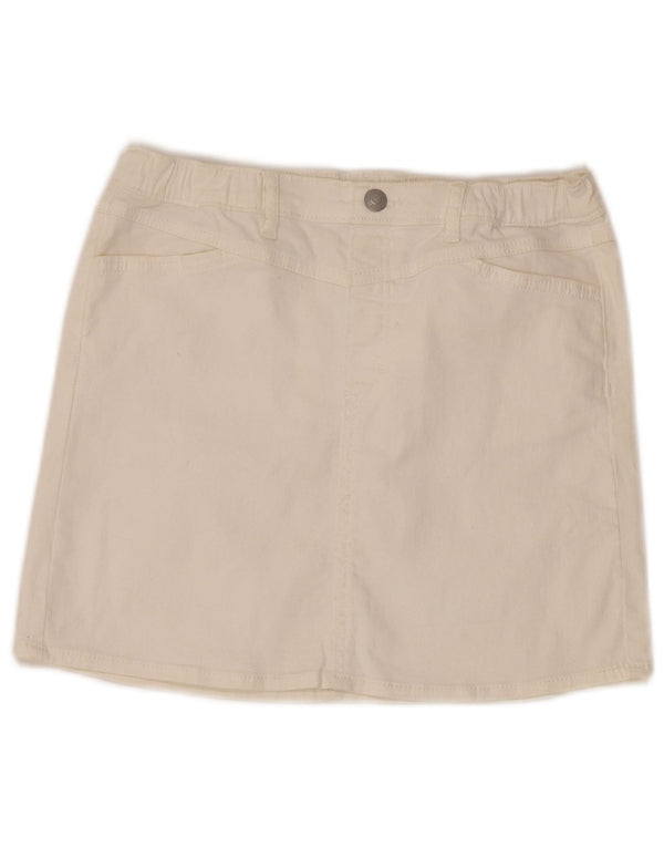 Женская джинсовая юбка с завышенной талией Levi's W30, средний белый