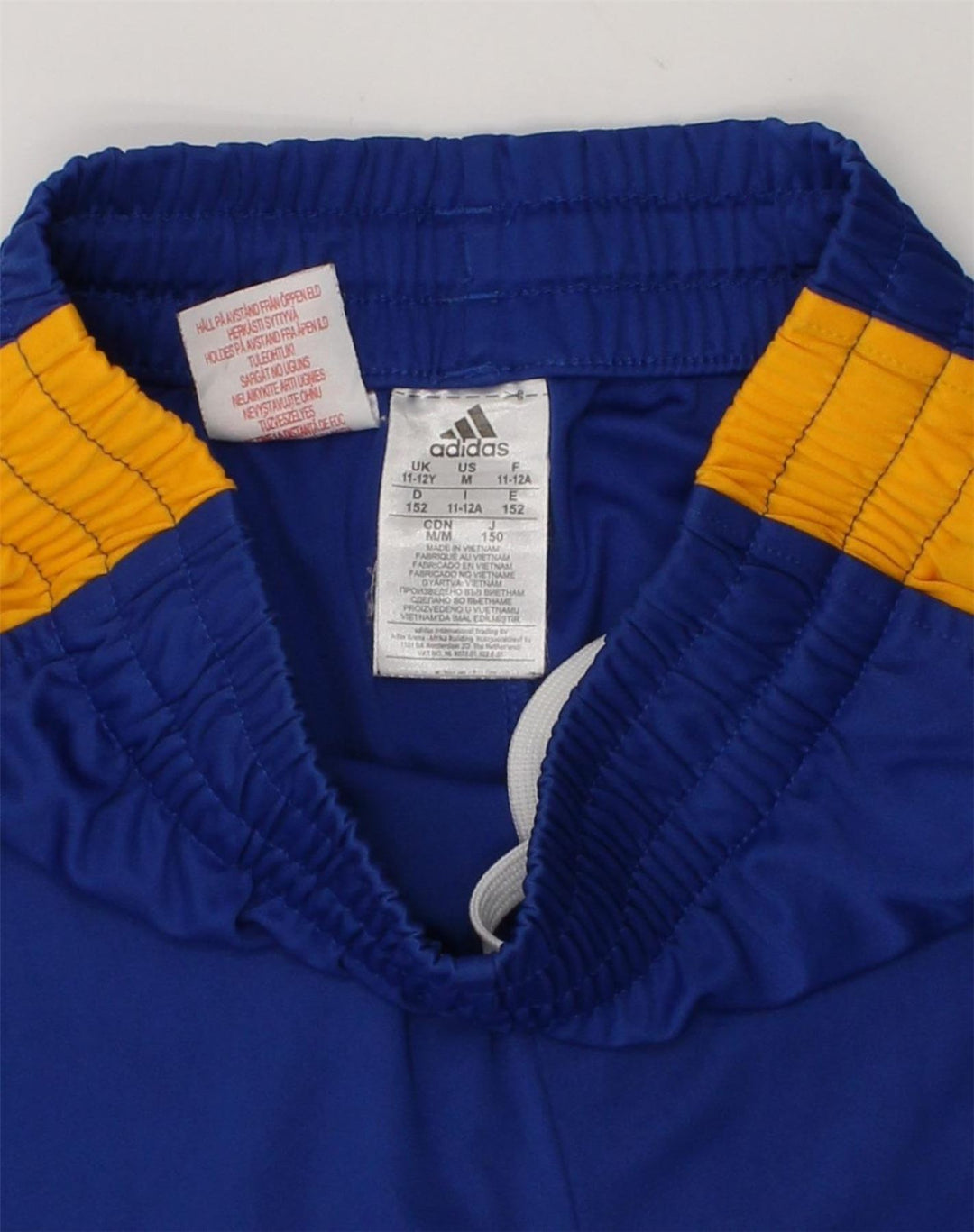ADIDAS Boys Sport Shorts 11-12 Years Blue Colourblock Polyester | Vintage Adidas | Thrift | Second-Hand Adidas | Used Clothing | Messina Hembry 