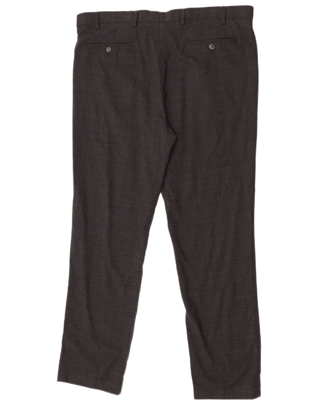 Мужские классические брюки Marks & Spencer W40 L32, черная шерстяная клетка