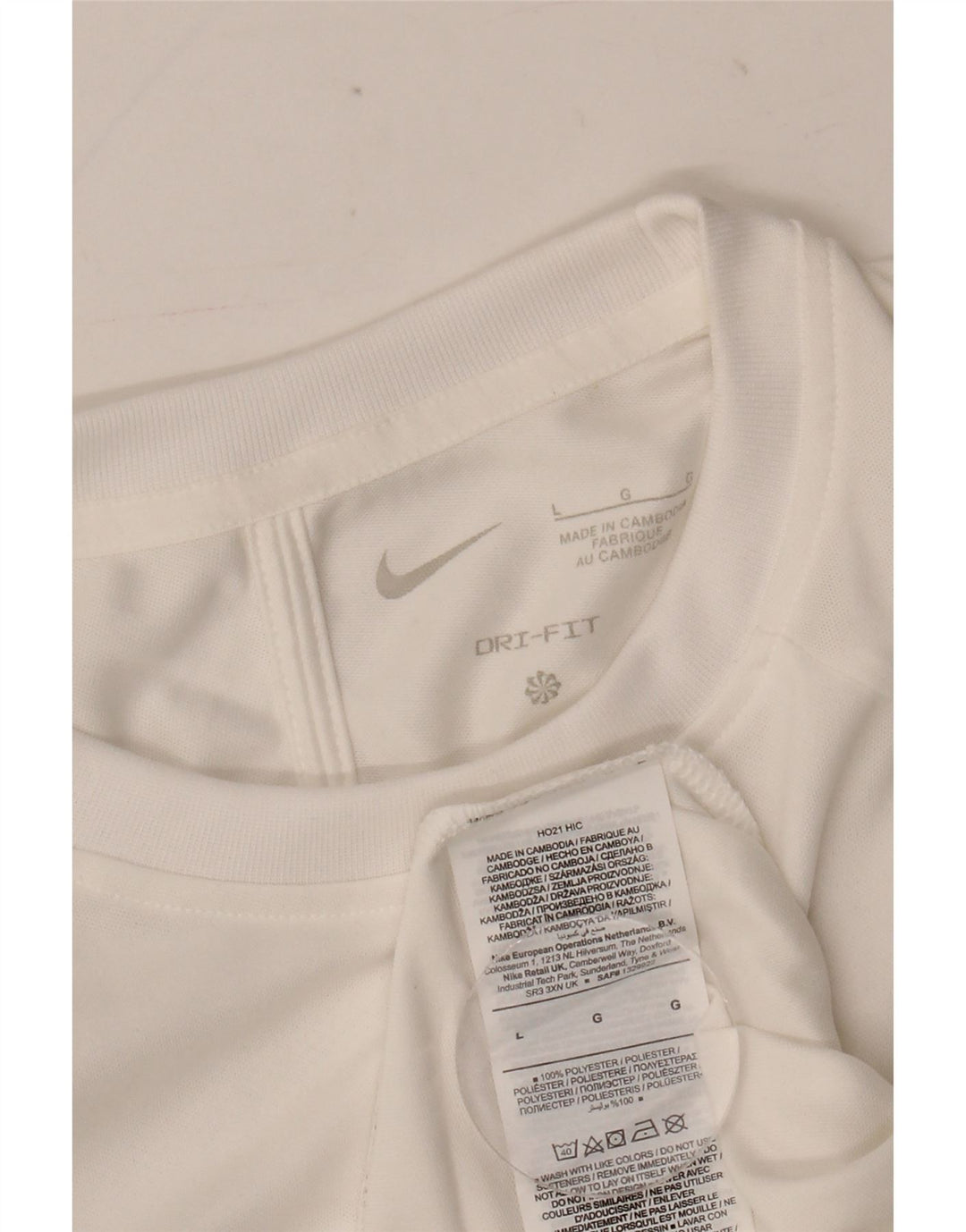 Мужская футболка Nike Dri Fit, большой белый полиэстер с цветными блоками