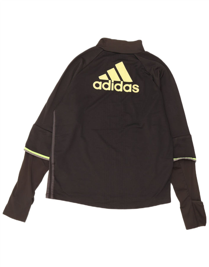 Adidas Mens Chelsea FC Графический топ с длинными рукавами, средний черный полиэстер