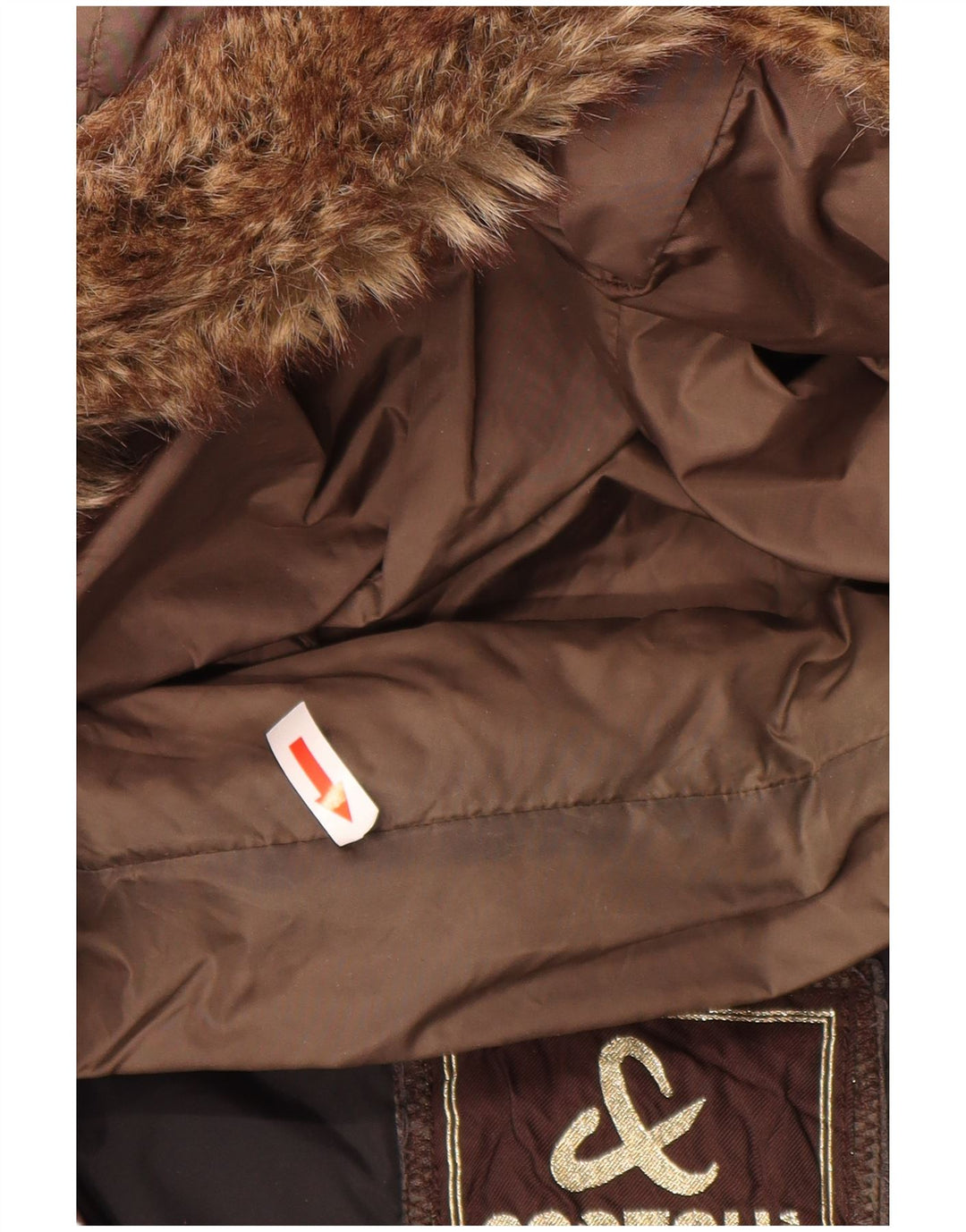 Мужская утепленная куртка Scotch & Soda UK 40, большая, коричневая, полиамид