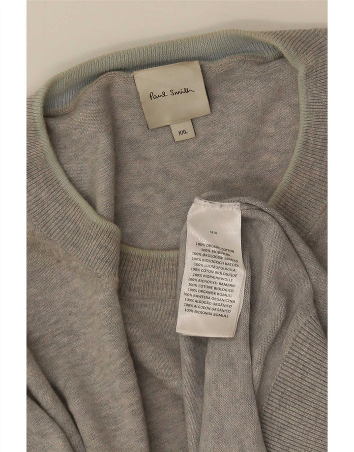 Мужской джемпер с круглым вырезом Paul Smith 2XL, серый хлопок