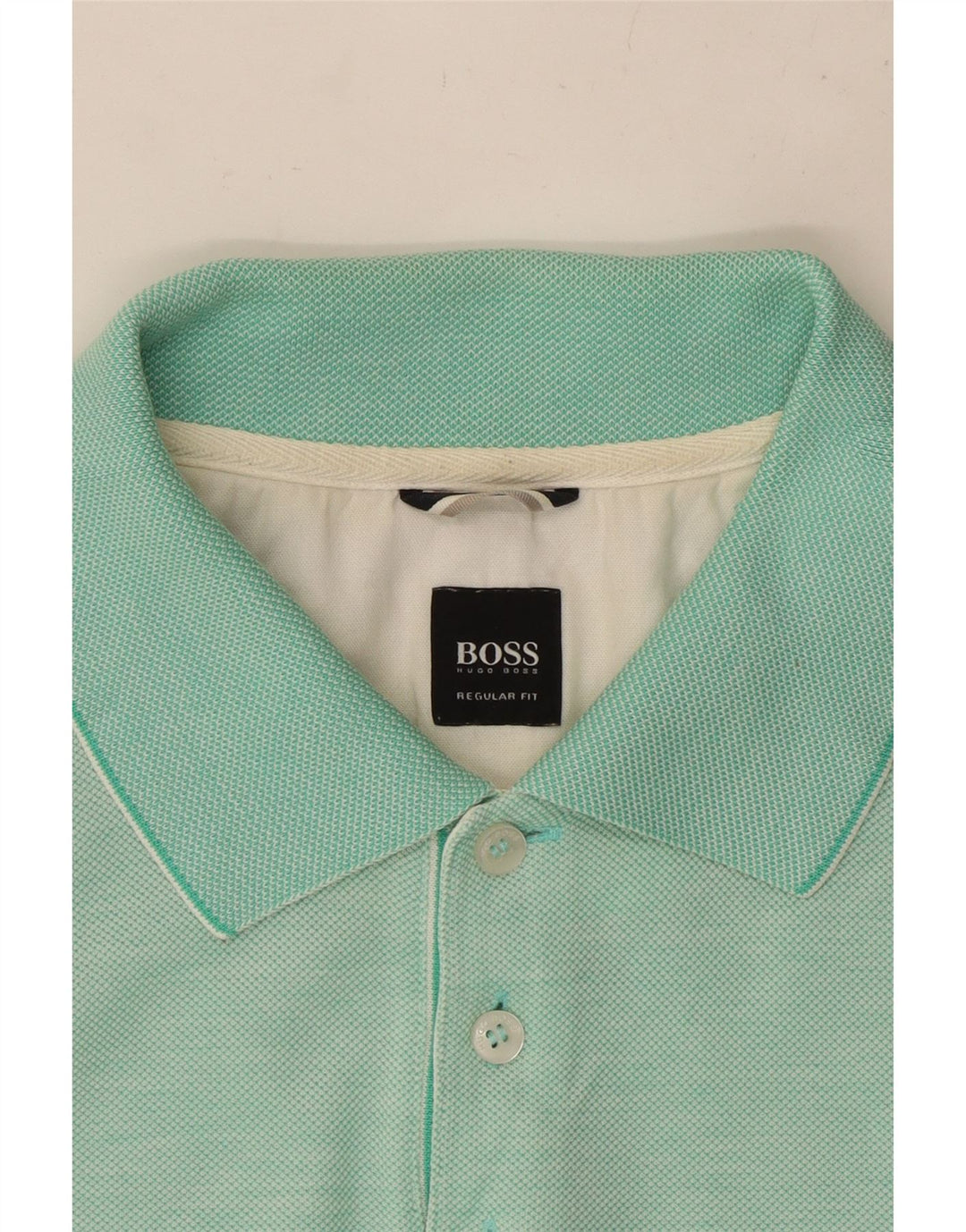 Мужская рубашка-поло обычного кроя HUGO BOSS, средний бирюзовый цвет