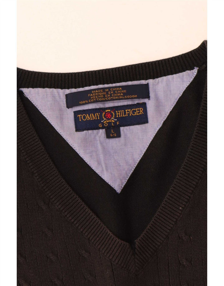 Мужская майка Tommy Hilfiger, большая черная хлопковая майка
