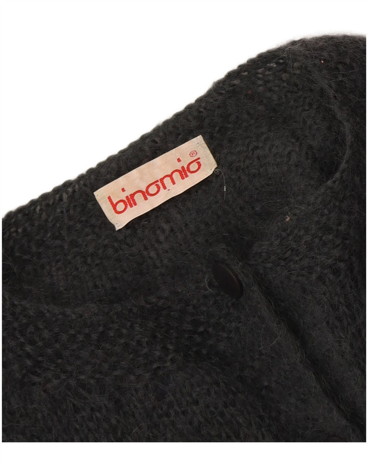 Винтажный женский кардиган с графическим рисунком, Великобритания, 18 XL, серый пэчворк
