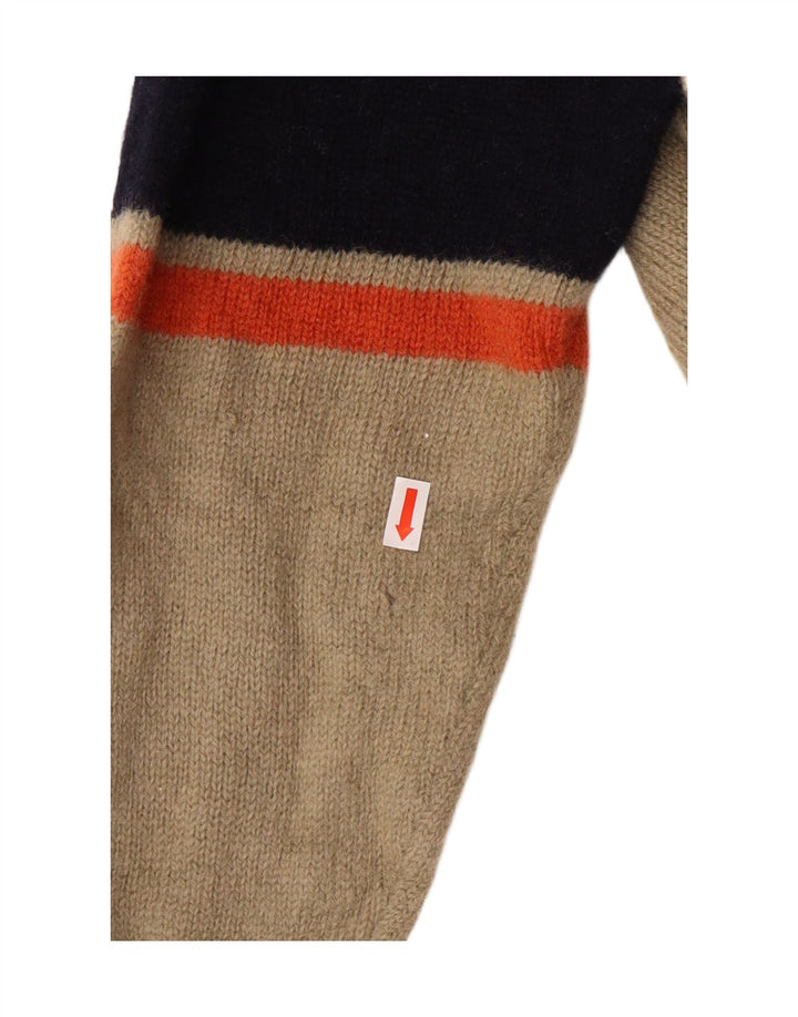 Женский джемпер Kappa с воротником на молнии, классический шерстяной свитер среднего бежевого цвета в полоску