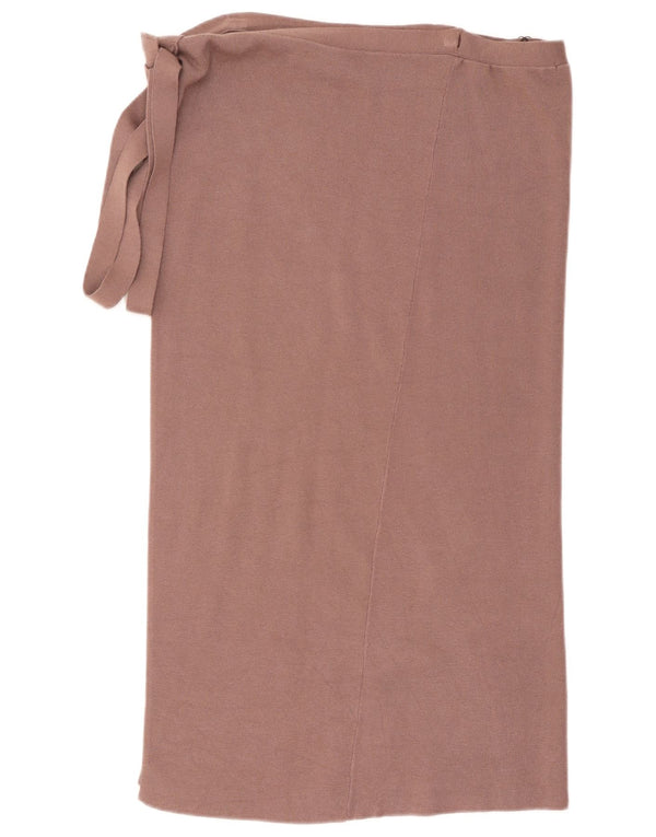 Женская трикотажная юбка с запахом Zara Medium W28 Коричневая вискоза