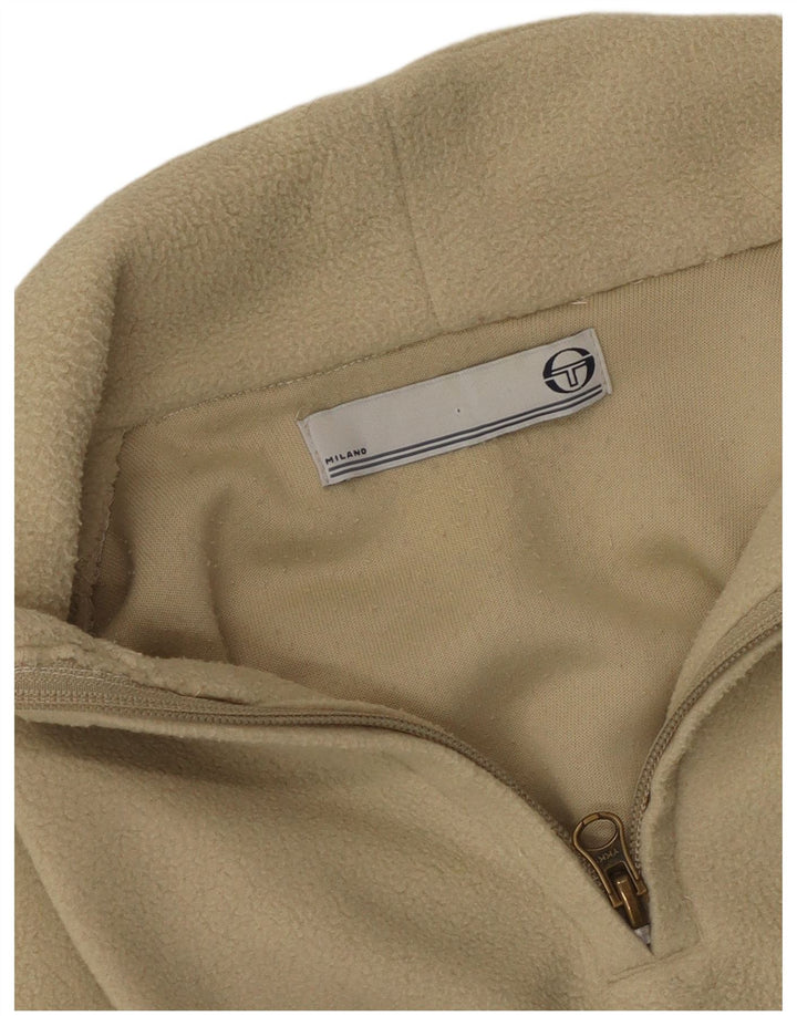 Винтажный женский флисовый джемпер с воротником на молнии, средний зеленый цвет