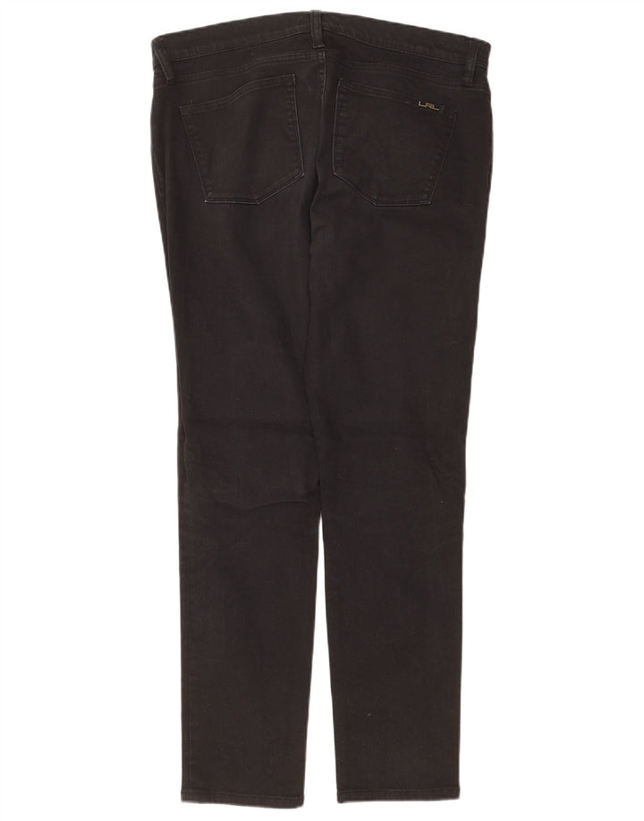 Женские узкие джинсы Ralph Lauren, размер США 10, большие W32 L30, черный хлопок