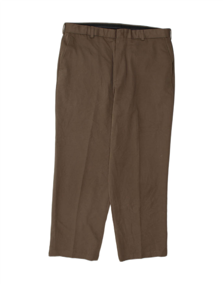 DOCKERS Mens Golf Straight Chino Trousers W36 L30 Brown Polyester Vintage Dockers and Second-Hand Dockers from Messina Hembry 