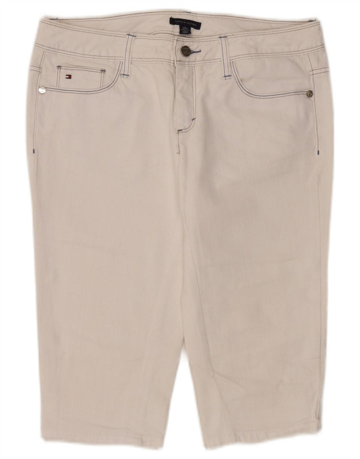Женские джинсовые шорты-бермуды Tommy Hilfiger US 8 Medium W32 Белый хлопок