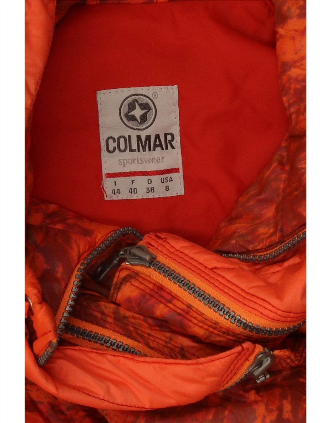 Colmar Женская лыжная куртка с капюшоном IT 44 Medium Orange Tie Dye