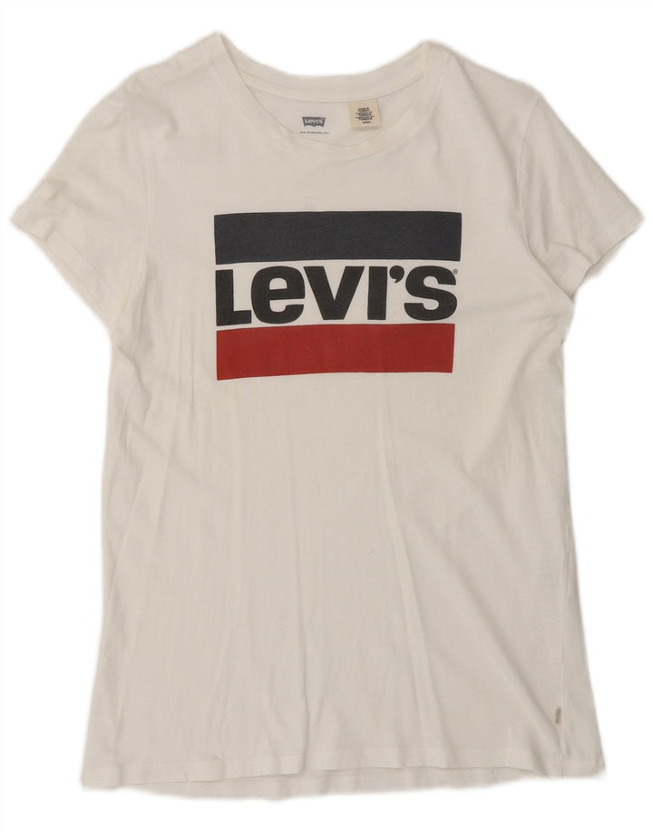 Мужская футболка с рисунком Levi's, маленький белый цвет