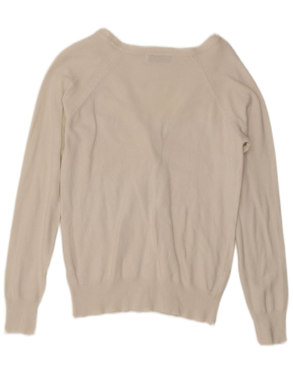 Женский кардиган стандартного кроя Zara UK 12, средний белый цвет