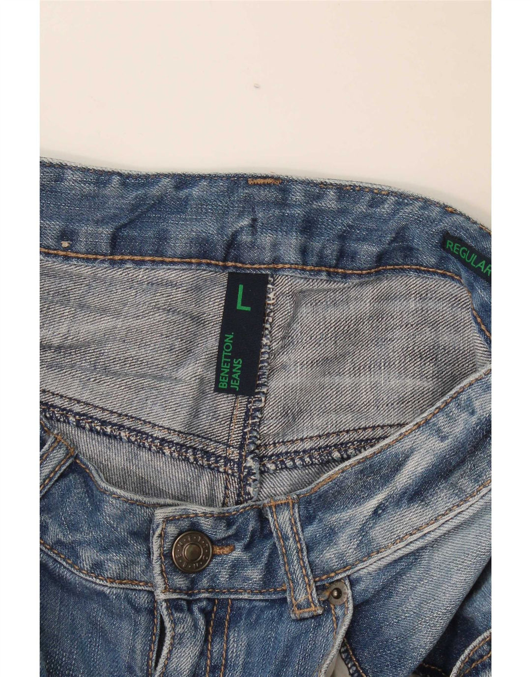Джинсовые шорты Benetton для мальчиков 12–13 лет, большие W28, синие