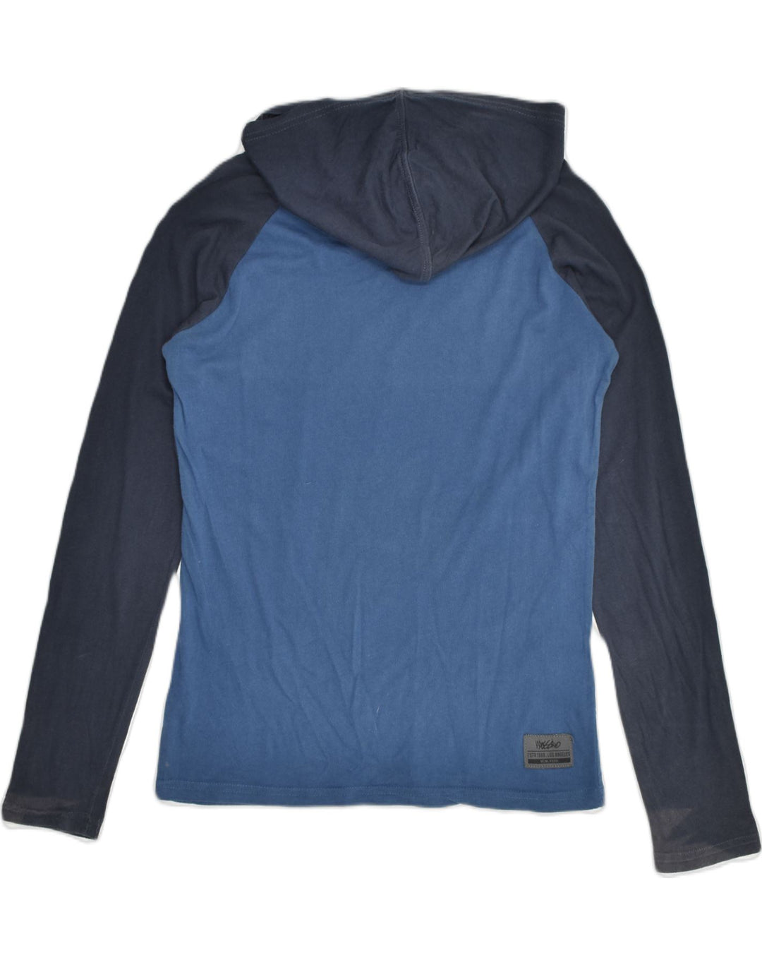 MOSSIMO Boys Graphic Hoodie Jumper 13-14 Years Blue Colourblock Cotton | Vintage Mossimo | Thrift | Second-Hand Mossimo | Used Clothing | Messina Hembry 