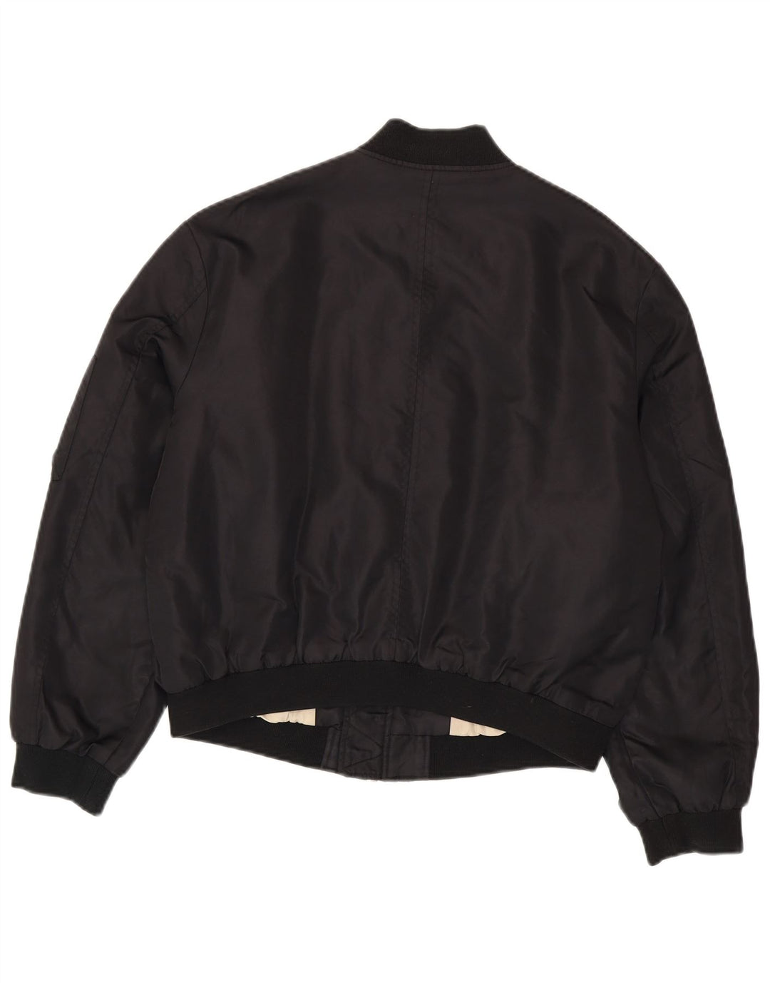 Женский укороченный бомбер Zara Oversized UK 16, большой черный полиамид