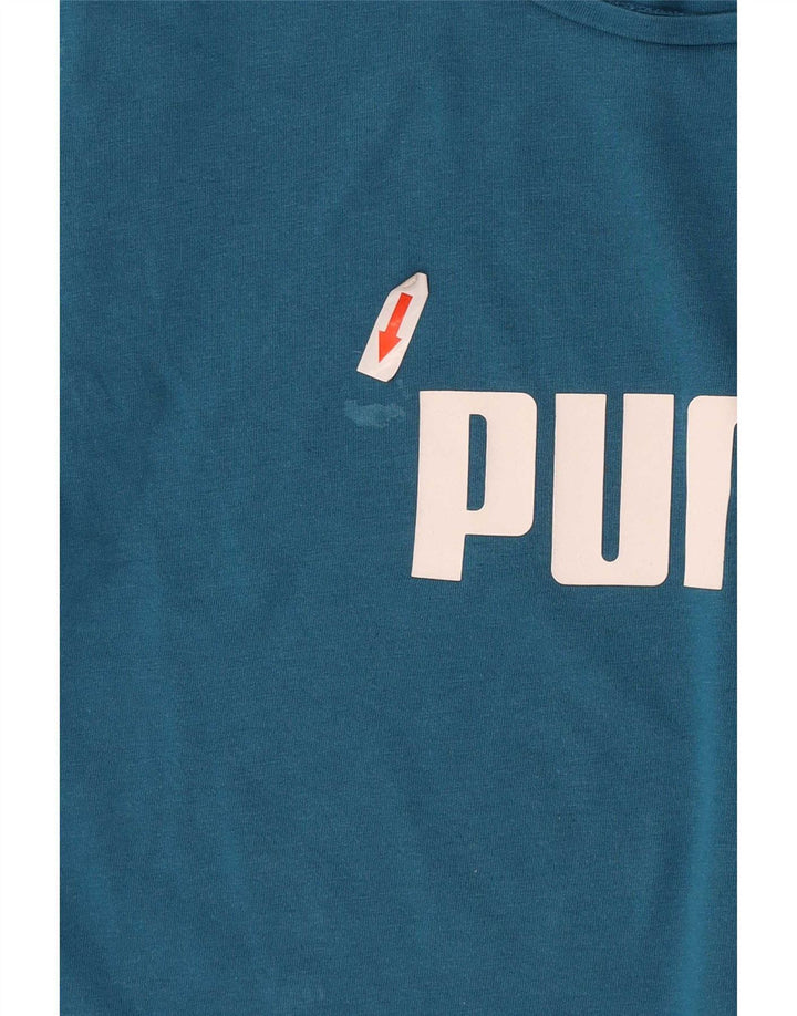Женская футболка с рисунком Puma Top UK 12, средний синий
