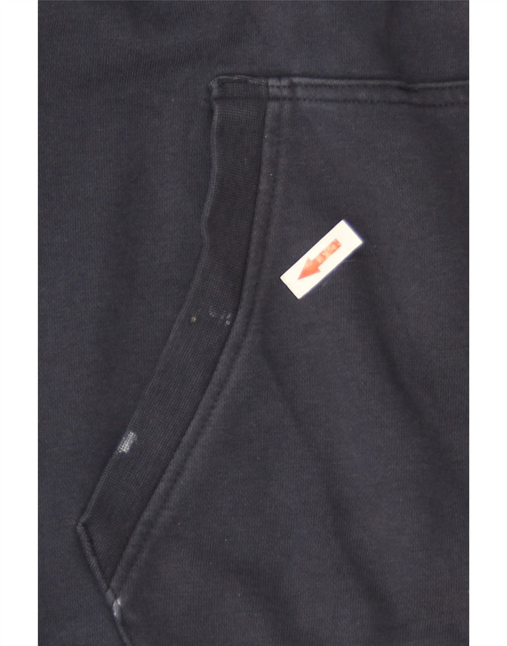 Мужской свитер Ellesse с капюшоном на молнии, средний, темно-синий, хлопковый в полоску