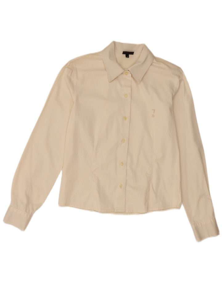 Женская рубашка Trussardi UK 10, маленькая, бежевый, хлопок