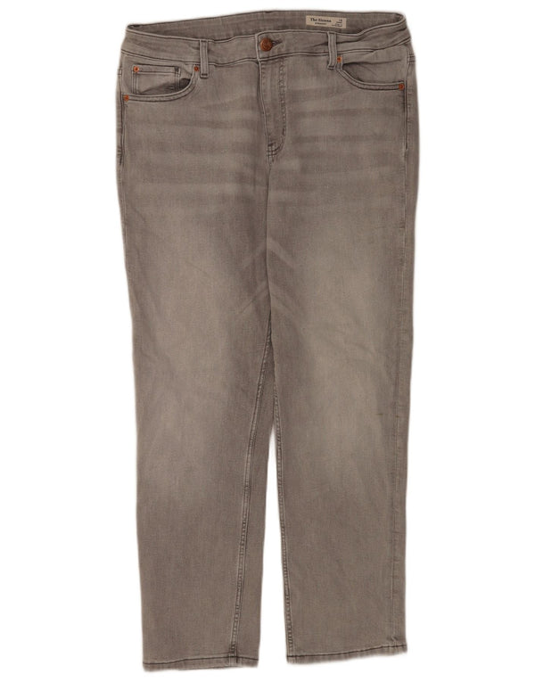 Женские прямые джинсы Marks & Spencer The Sienna UK 16, большие W34 L27, серые