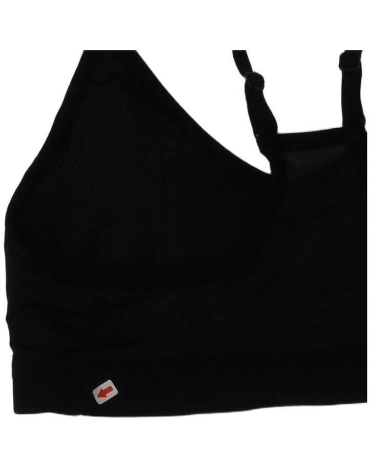 Женский спортивный бюстгальтер Nike Dri Fit, средний черный спортивный топ