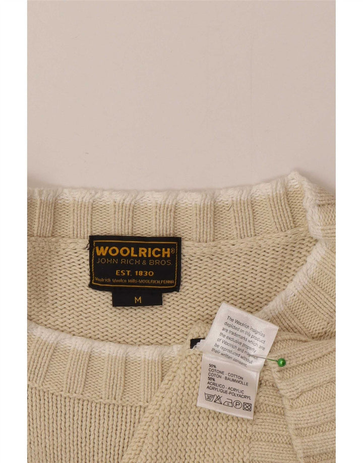 Мужской джемпер с вырезом «лодочка» Woolrich, средний свитер в белую полоску