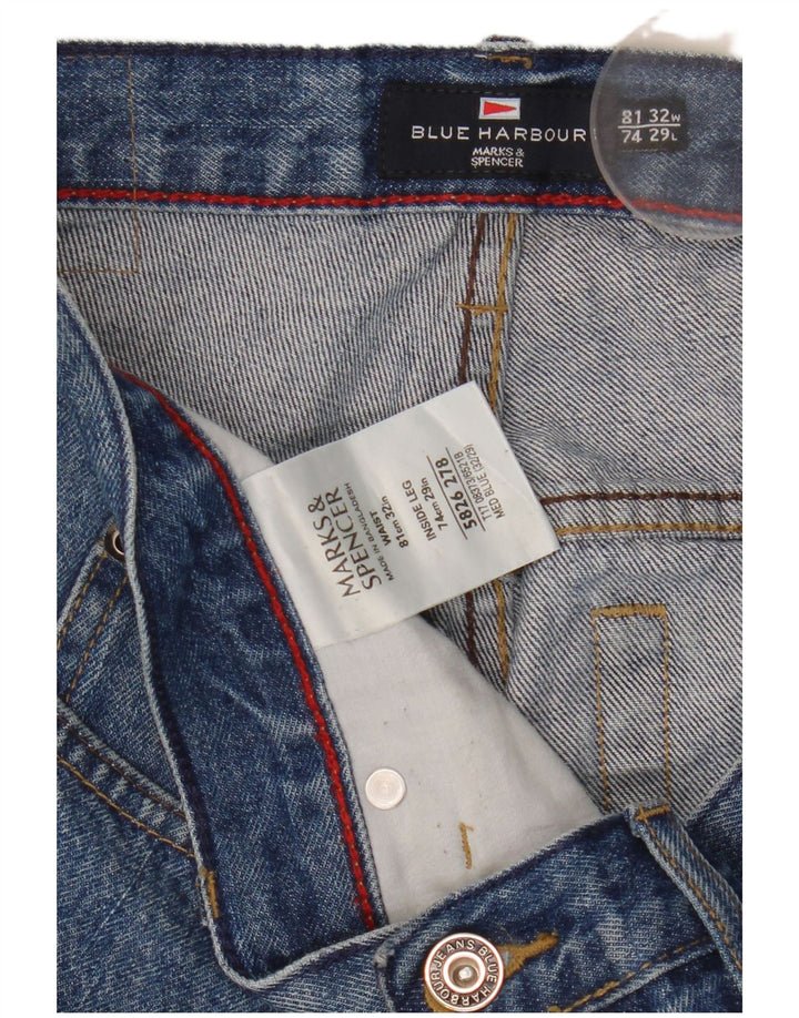 Мужские прямые джинсы Marks & Spencer Blue Harbour W32 L29, синий хлопок