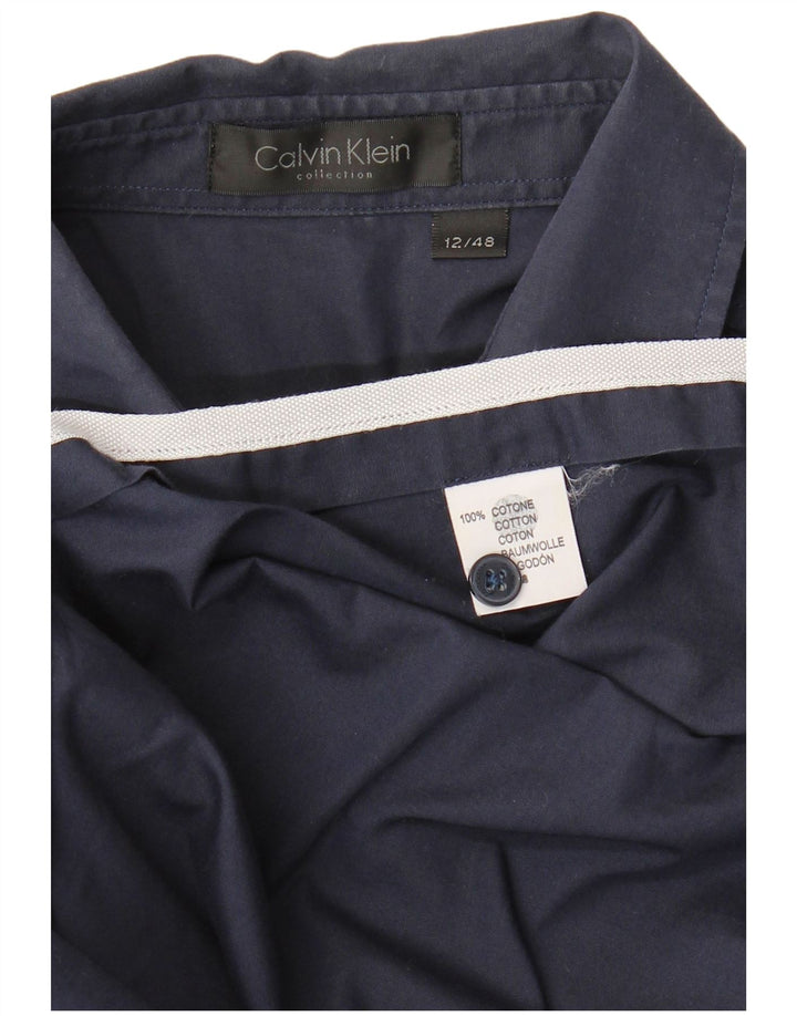 Женская рубашка Calvin Klein US 12, большой размер, темно-синий, хлопок